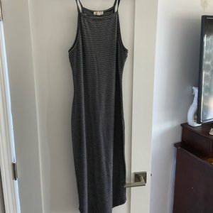 Fitted striped Long summer dress